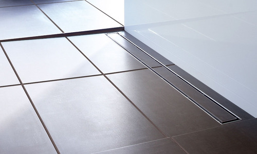 Ralo Oculto Invisível Linear 5x50cm P/ Banheiros Lavanderias Cor Branco