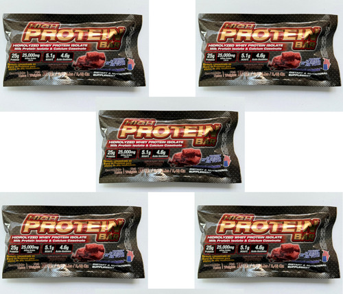 5 X High Protein Bar 25g De Proteina Barra Chocolate Brownie