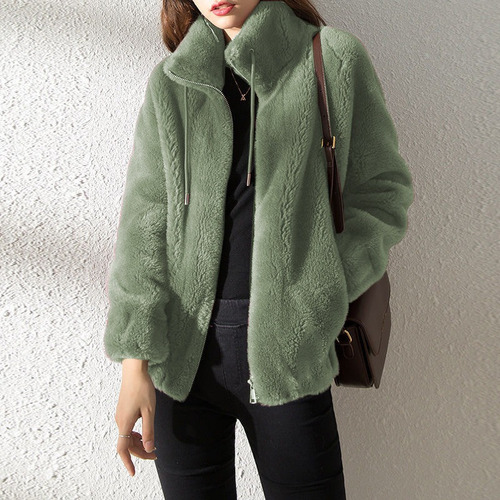 Chamarra Polar Grueso Chamarra Mujer Casual Abrigo Invierno