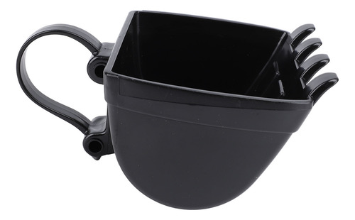 Taza De Café Negra Con Forma De Cubo Excavador, 330 Ml, Abs