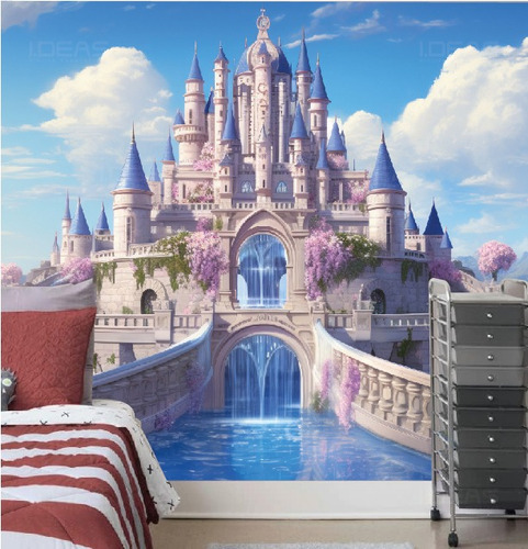 Vinilo Decorativo Foto Mural Papel Tapiz Castillo Princesas