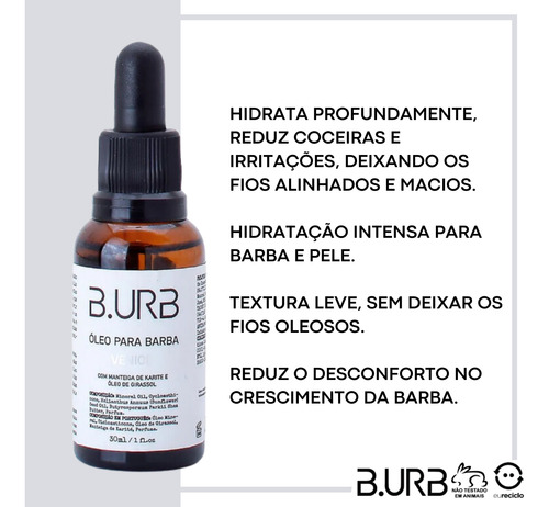 Kit Completo B.urb Barba E Cabelo Para Homens Exigentes