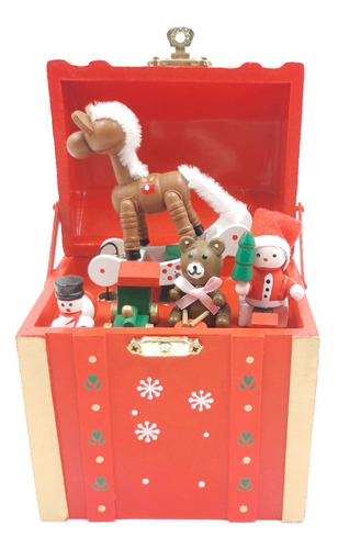 Imagen 1 de 6 de Adorno Navideño Running Caja Musical Baúl