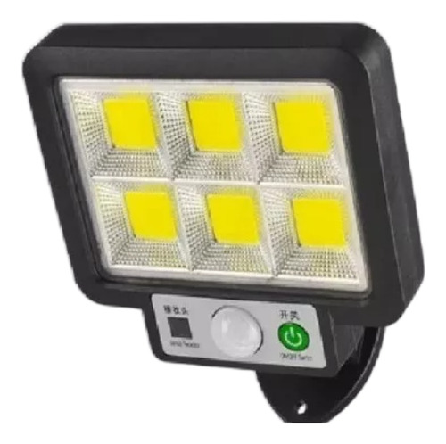 Foco Led Solar Con Sensor De Movimiento Panel Control