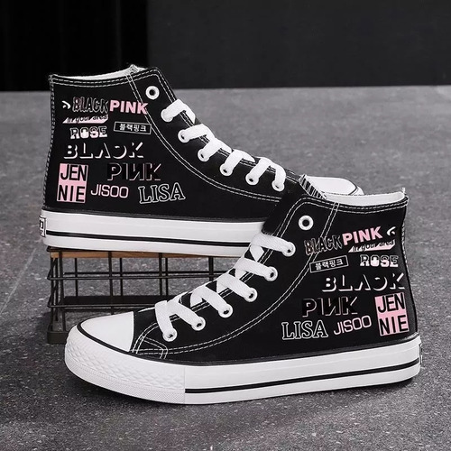 Zapatos De Lona Blackpink Zapatos Deportivos Blink De Moda