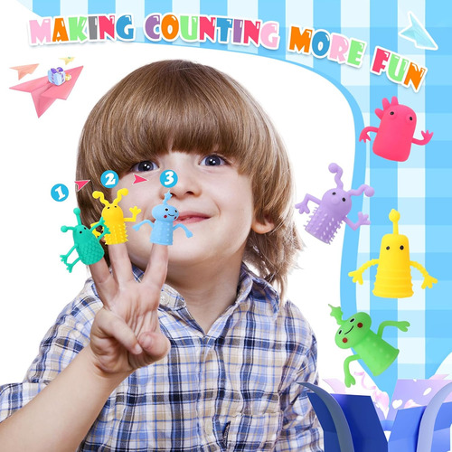80 Pcs Finger Puppets Toys Cute Monster Finger Puppets So...