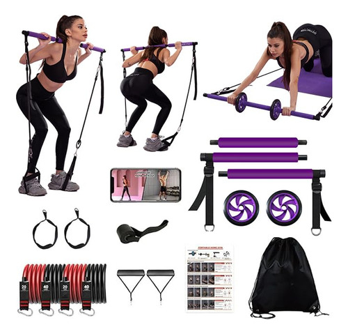 Kit De Barra De Pilates Definitivo, Equipo Portátil De Entre