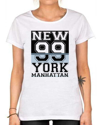 Remera De Mujer New York Manhattan 99