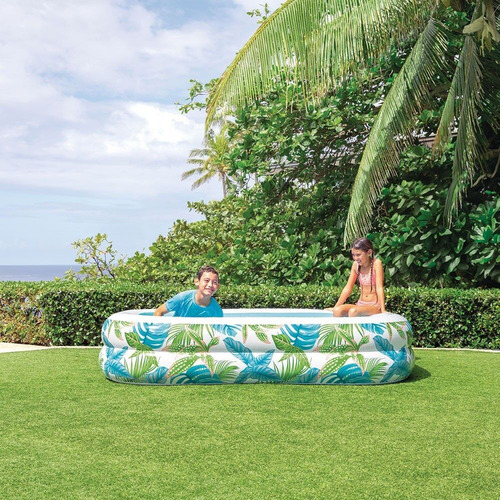 Alberca Inflable Piscina Rectangular Niños Intex 229 X 152cm Color Multicolor