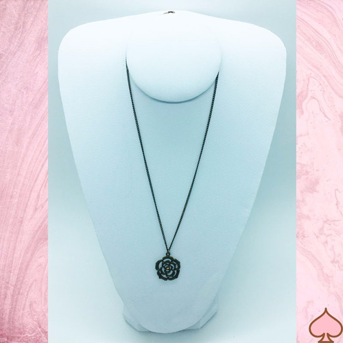 Colar Flor De Strass