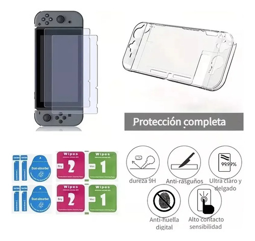 Kit Completo Estuche Protector Para Switch Oled Pack 17en 1