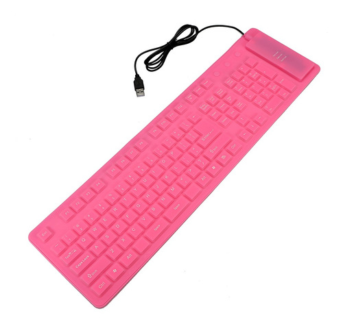 108 Teclas Usb Silicone Flexível Teclado Dobrável Impermeáve
