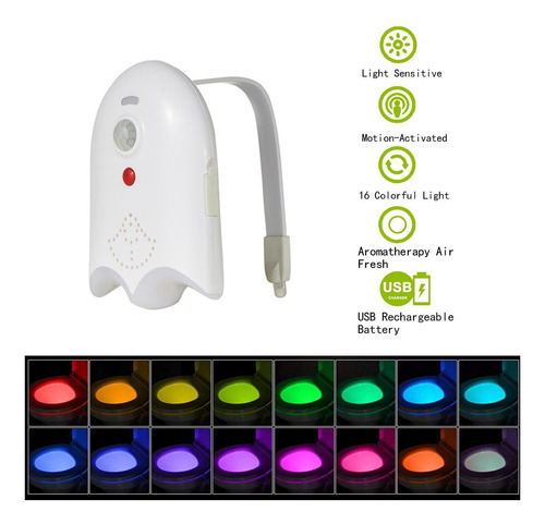 Luces De Inodoro Detección De Movimiento 16 Cambio Sensor