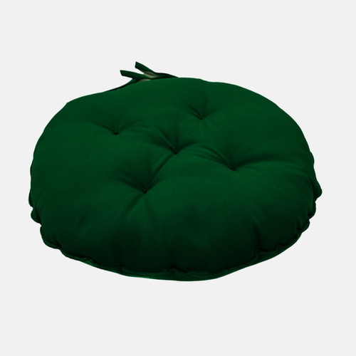 Almofada Para Cadeira Futton Redonda Decoracao 40cm Cores Cor verde bandeira