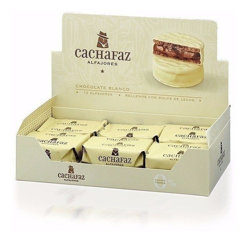 Cachafaz Alfajor Blanco X 12u