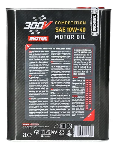 Aceite Motul 10w40 300v Competicion 2 Litros