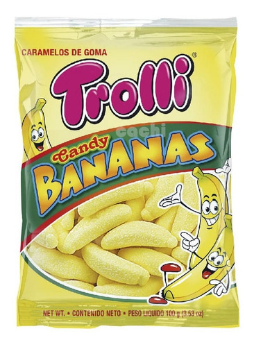 Gomitas Trolli Bananas Gluten Free 100gr