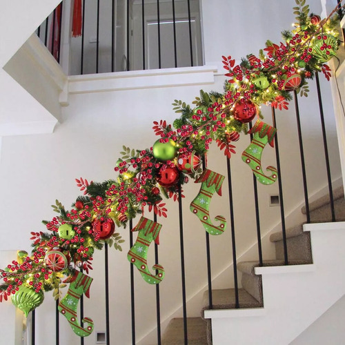 72 Piezas De Guirnalda Navideña De Bayas Rojas Para Decoraci