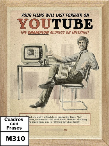Youtube , Cuadro, Cartel, Poster        M310