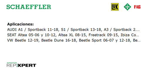 Balatas Delanteras Freetrack 2010-2014 Schaeffler Fag