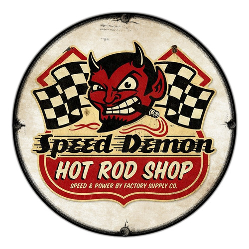 #133 - Cuadro Decorativo Vintage Retro / Hot Rod Shop Speed