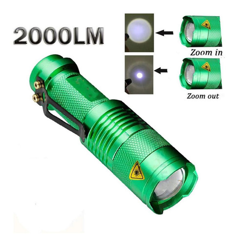 Lamparas Led 2000 Lúmenes, Mxlcg-001, 1 Pza, Verde, 2000 Lm, Linterna Blanco Luz Blanco
