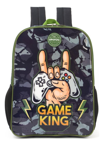 Mochila Escolar De Costas Menino Video Game Gamer Gare King