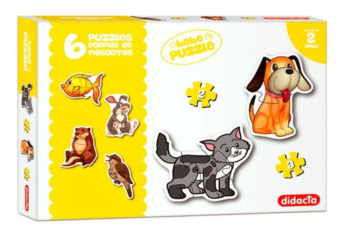 Puzzle Mascotas X6 Formas - Juego De Mesa - Vamos A Jugar