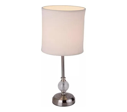 Lámpara De Mesa Firenze Con 1 Luz Rosca E27 Beige - Niquel