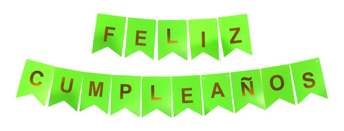 Cartel Banderin Fluo Neon Feliz Cumpleaños Letra Por Letra