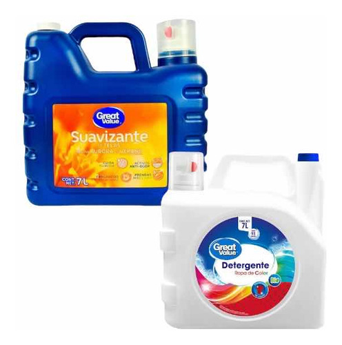 Pack Detergente Ropa Color 7 L + Suavizante D Telas 7 Litros