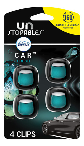 Ambientador De Coche Febreze Unstopables Clip Ventilación 4