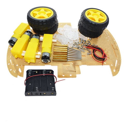 Chasis Carrito 4 Llantas Arduino 4wd Seguidor Linea