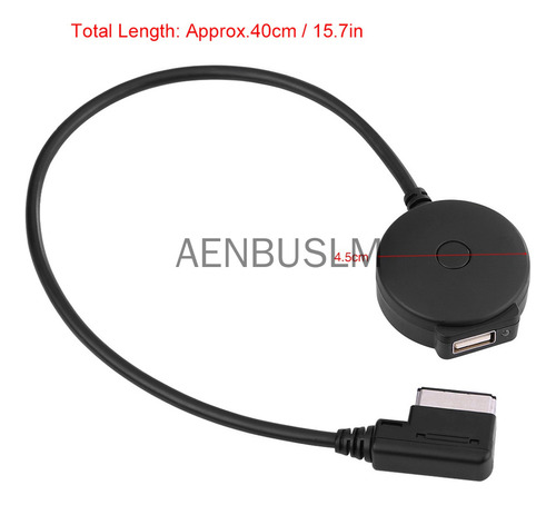 Coche Ami Mdi Bluetooth Audio Aux Hembra Cable Adaptador Usb