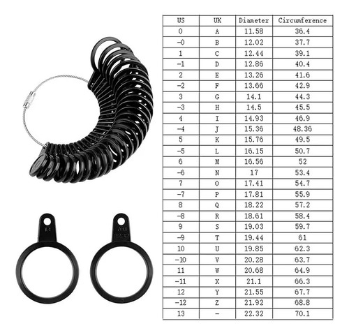 Medidor Número De Anillos + Probador De Dedos 2-piece Set