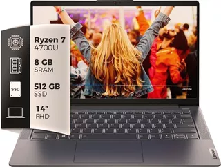 Notebook Lenovo Yoga Slim Ryzen 7 4700u 8gb 512gb Ssd M2 W11