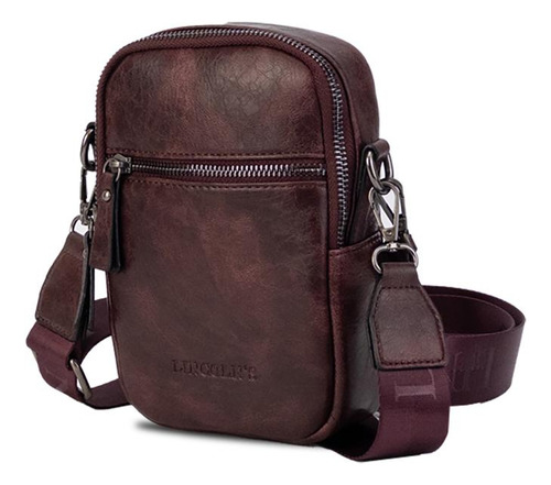 Bandolera Monedero Porta Celular Lincolns Bordeaux