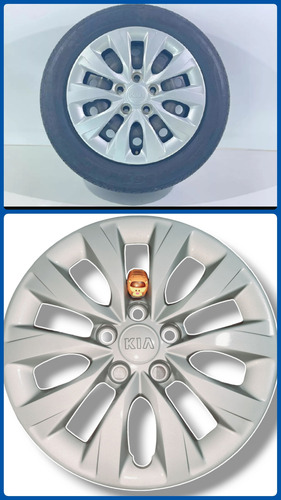 3 Tapones Rin De Acero Para Kia Forte Pintura Original (Usado)