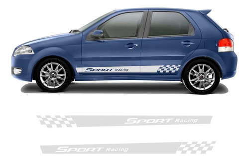 Adesivo Sport Racing Palio 4 Portas Hatch Faixa Lateral