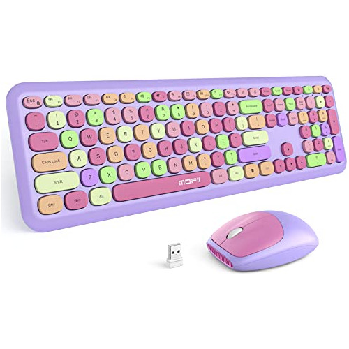 Combo De Teclado Y Ratón Inalámbricos, Teclado Delgad...