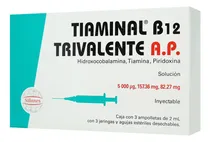Comprar Tiaminal B12 Trivalente Ap Solución Inyectable, 3 Ampolletas 2 Ml + 3 Jeringas