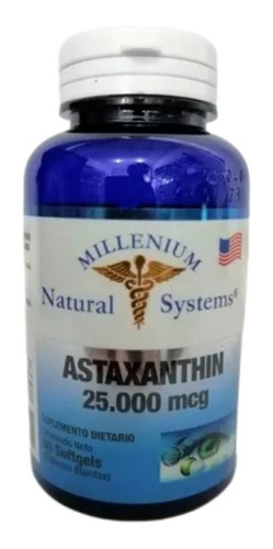 Astaxanthin 25.000mcg X 60 Softge - Unidad a $52000