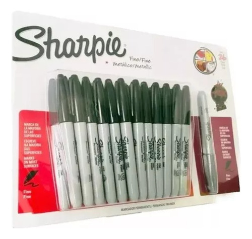 Sharpie Punto Fino Negro 26 Piezas Marcadores Plumones