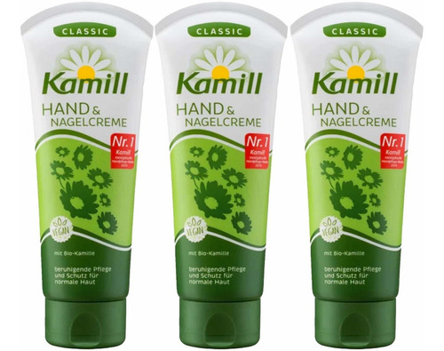 Kamill 3 X 3.4 fl Oz Crema De Manos Y Uñas Classic Con Bio C