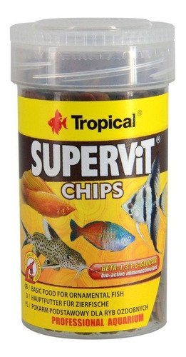 Tropical Supervit Chips 52g - Ideal P/ Peixes Onívoros