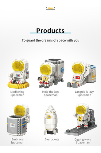 Juguete Creativo De Microbloques Astronauta