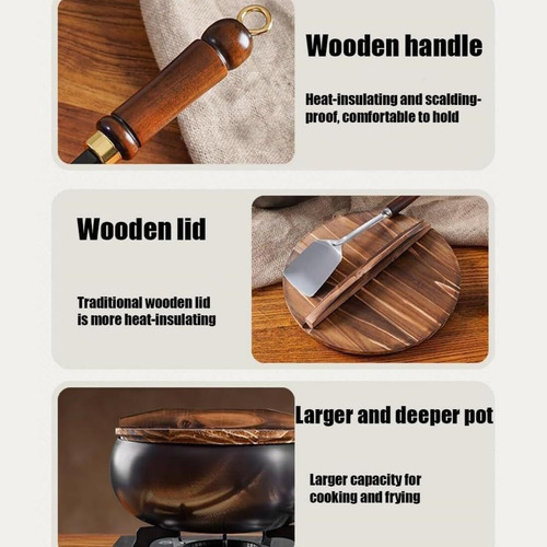 Sartenes Japonesas De Fondo Plano, Woks Con Tapa