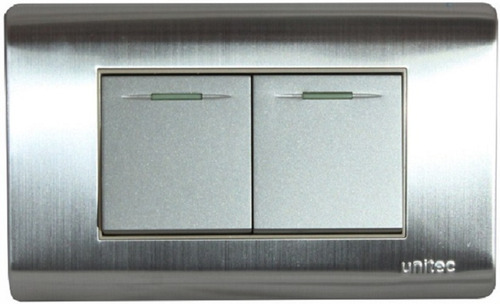 Interruptor Doble Conmutable Acero Inoxidable Switches Lujo