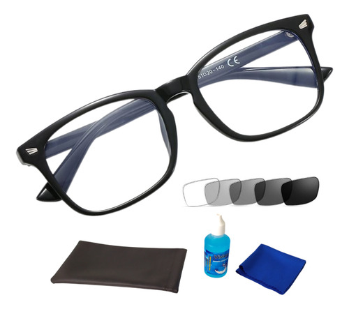Lentes Fotocromaticos Computadora Filtro Luz Azul Negro Mate Color Negro Mate Corlove