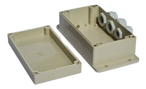 Caja Eléctrica Estanca De Plástico Con Prensas 192x90x45m